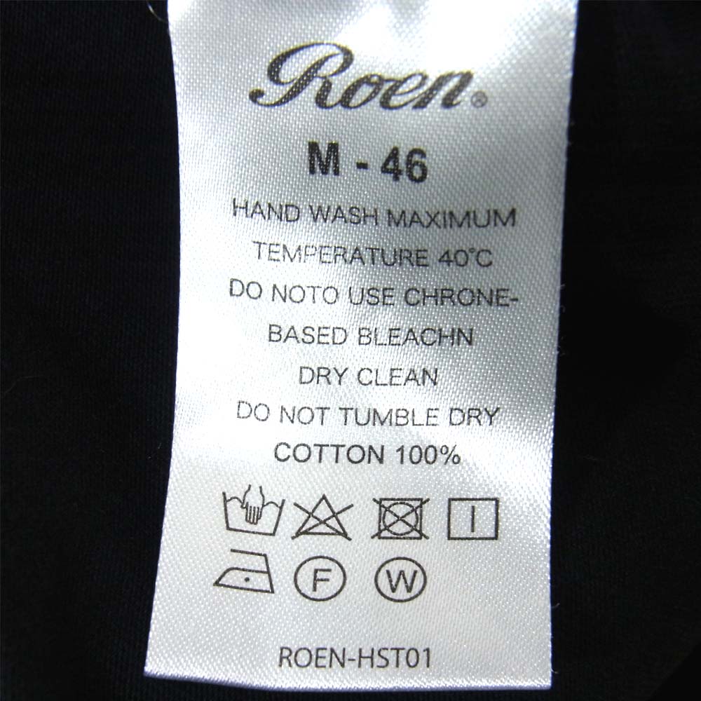 ROEN ロエン ROEN-HST01 スカルプリント クルーネック Tシャツ ブラック系 M【中古】