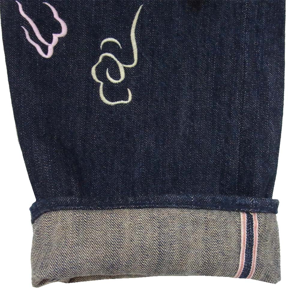 ヤマネ Lot1926 龍虎刺繍 濃紺 インディゴ デニム インディゴブルー系 31【中古】