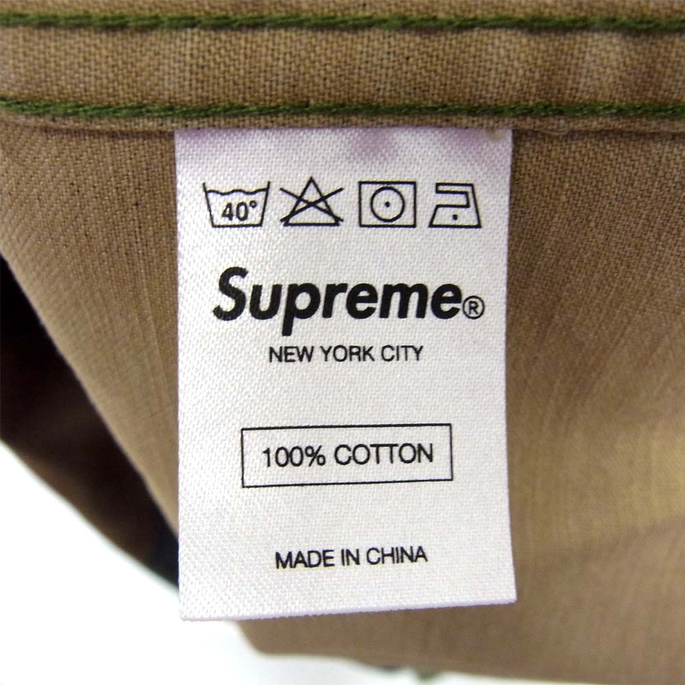 Supreme シュプリーム 13SS 110881 Military Nam Shirt ミリタリー 半袖 コットン シャツ カーキ系 モスグリーン系 M【中古】