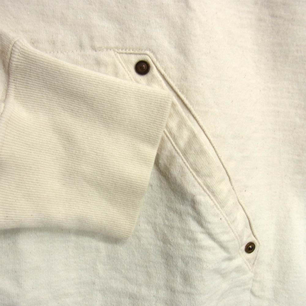 Anachronorm アナクロノーム ANA311 HEAVY WEIGHT SNAP L/S CREW ノーカラー オフホワイト系 2【新古品】【未使用】【中古】