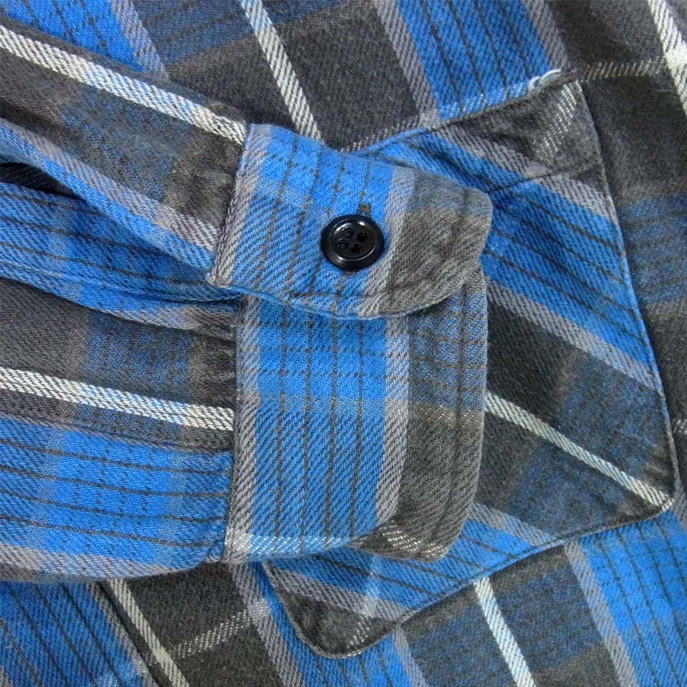 TENDERLOIN テンダーロイン T-FLANNEL SHT フランネル 長袖シャツ ブルー×グレー系 XL【中古】