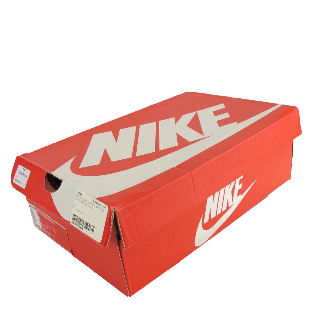 NIKE ナイキ 880869-100 AIR SHAKE エアシェイク ハイカット スニーカー ホワイト系 レッド系 26cm【美品】【中古】