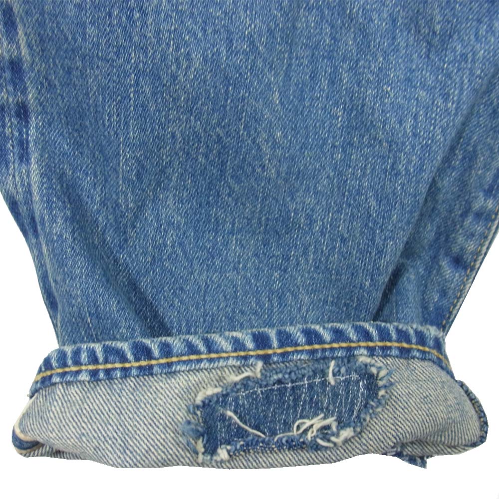 HYSTERIC GLAMOUR ヒステリックグラマー 0212AP03 SP加工 WR スタッズ ダメージ デニム パンツ インディゴブルー系 28【中古】