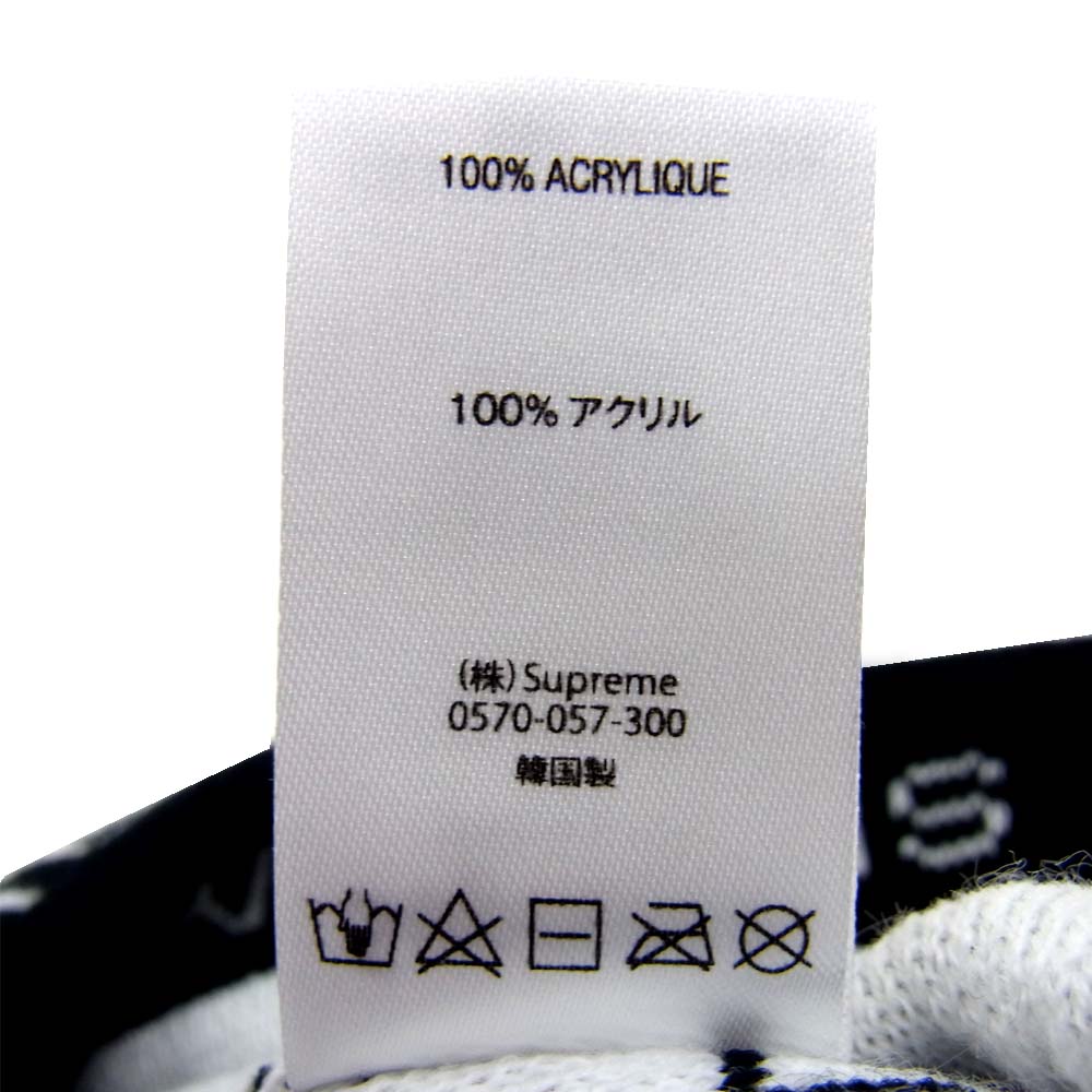 Supreme シュプリーム 20SS Logo Repeat Beanie ロゴ リピート ビーニー ニットキャップ ブラック系 ホワイト系【美品】【中古】