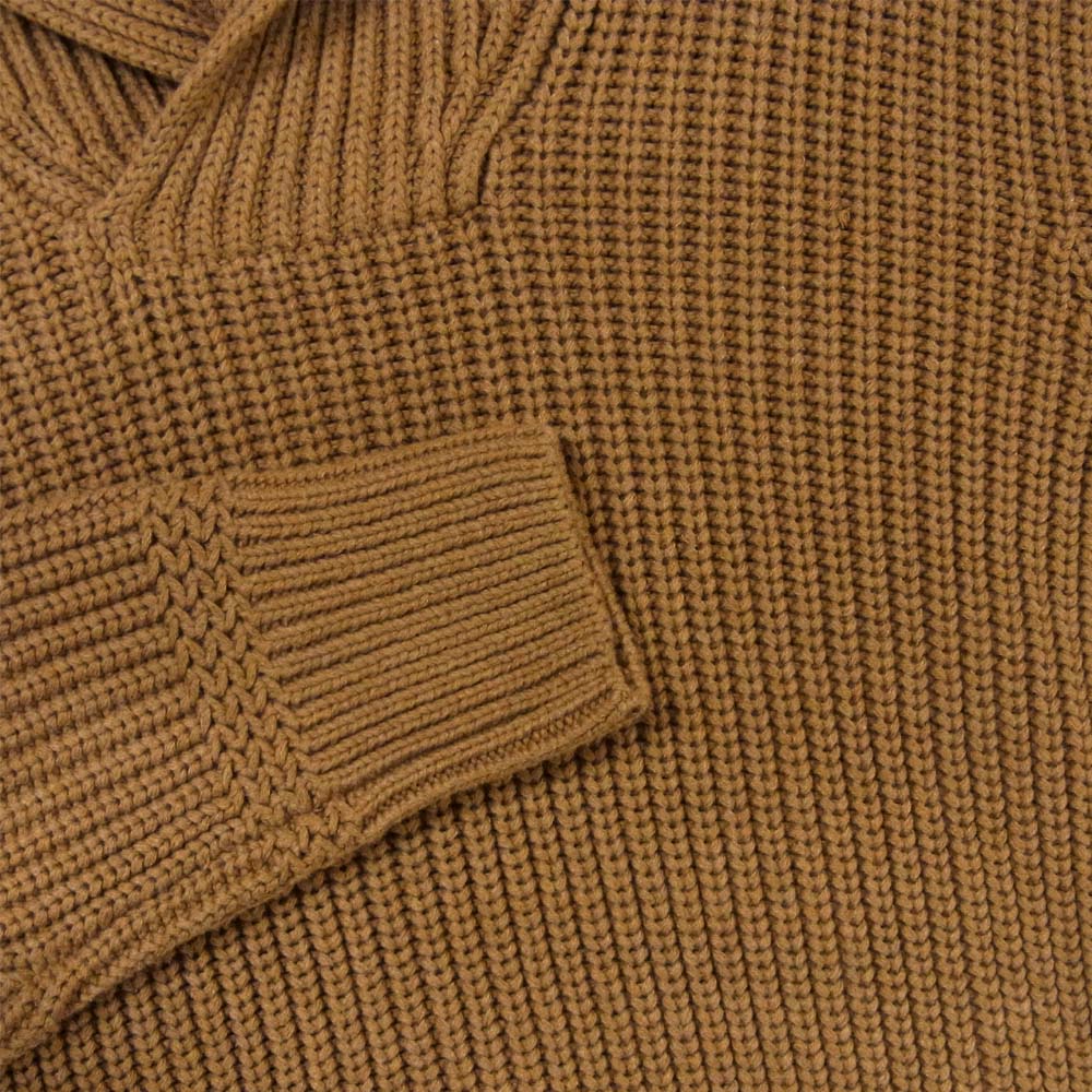 POLO RALPH LAUREN ポロ・ラルフローレン 国内正規品 エルボーパッチ ショールカラー ニット ブラウン系 S【中古】