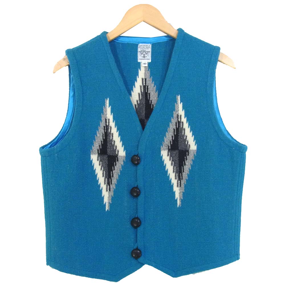 ORTEGA オルテガ チマヨ ベスト ライトブルー系 40【中古】 – ブランド