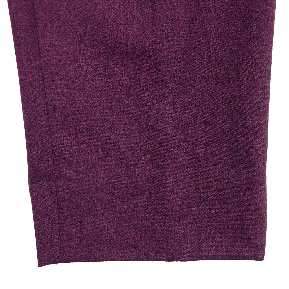 JOHN LAWRENCE SULLIVAN ジョンローレンスサリバン 2A005-0120-002 MERANGE WOOL TUCKED TROUSERS メランジウール タックトラウザー パンツ パープル系 44【美品】【中古】