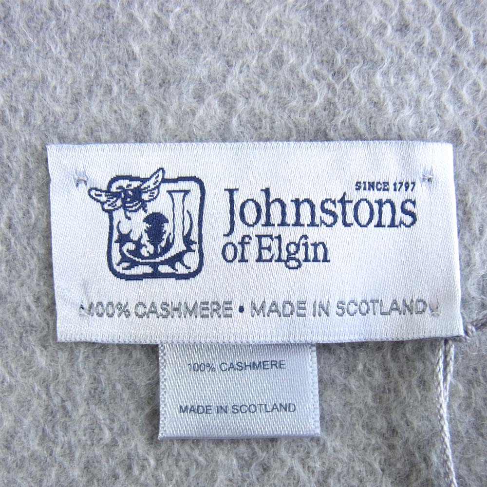 JOHNSONS ジョンソンズ 英国製 カシミヤ シルバー グレー系【新古品】【未使用】【中古】