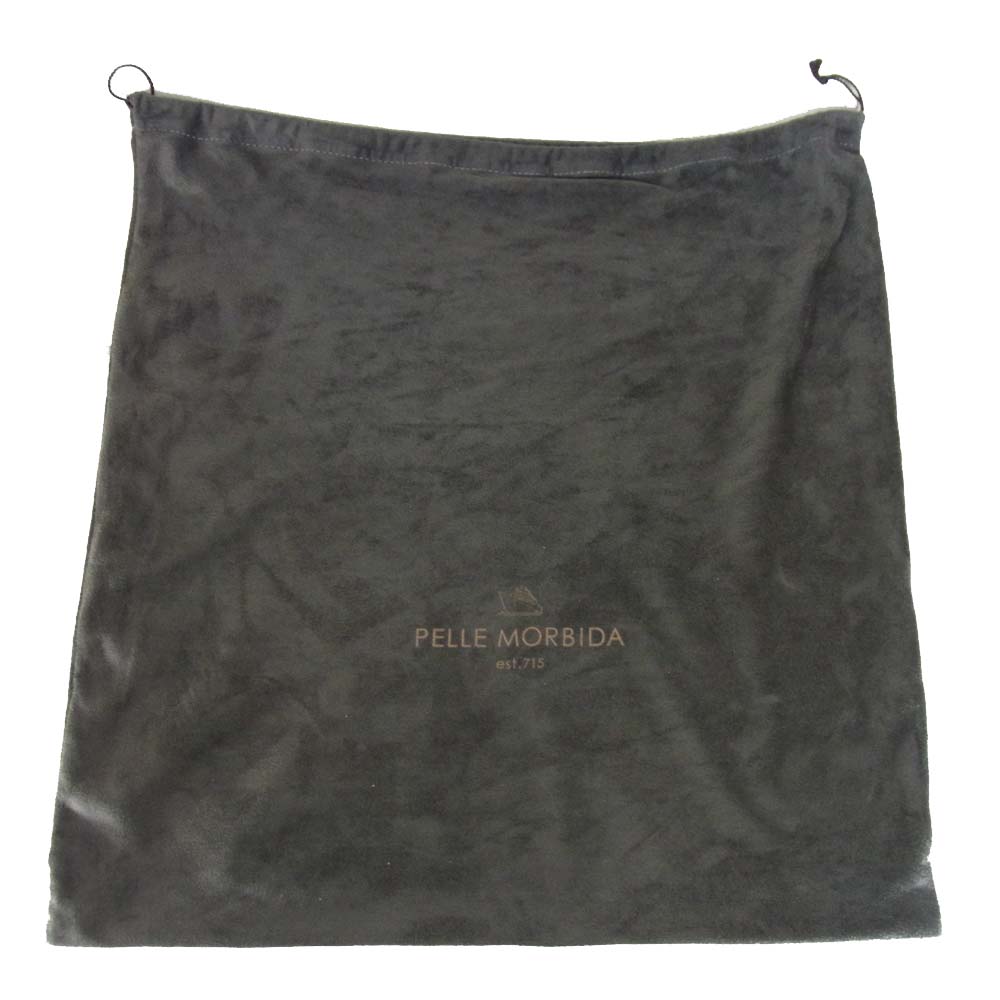 PELLE MORBIDA ペッレモルビダ エディターズバッグ シュリンクレザー 2WAY ショルダー バッグ ダークネイビー系【中古】