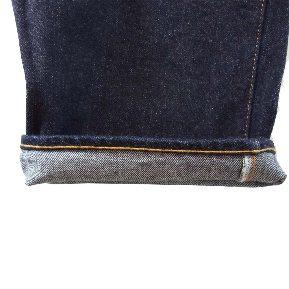 THE FLAT HEAD ザフラットヘッド 3005 革パッチ デニムパンツ ジーンズ インディゴブルー系 32【中古】