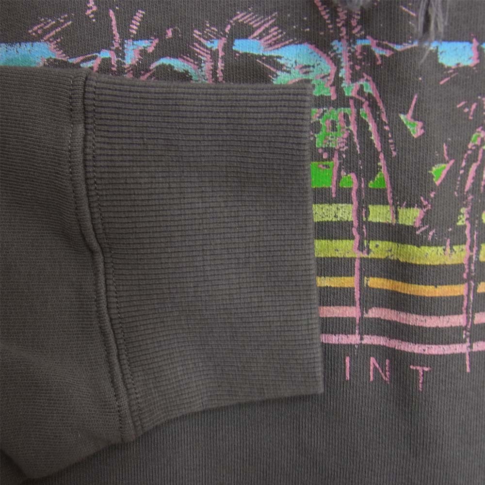 SAINT LAURENT サンローラン 597199 YBQQ2 1478 MALIBU プルオーバースウェット パーカー ダークグレー系 XL【美品】【中古】