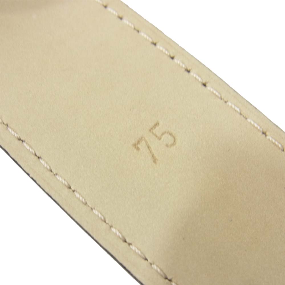 John Lobb ジョンロブ スエード ナロー レザー ベルト ブラック系 75【中古】
