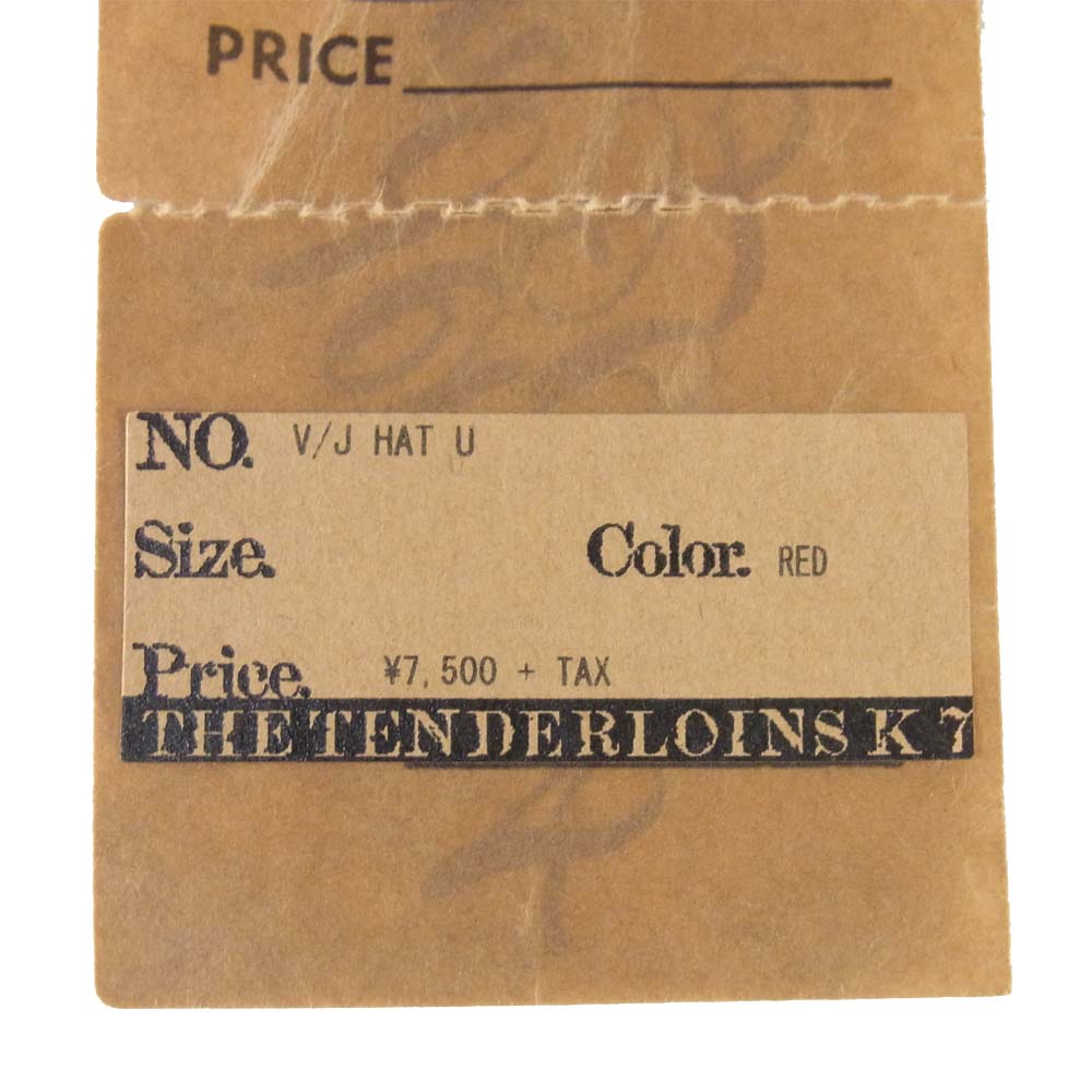 TENDERLOIN テンダーロイン V/J HAT U ハット レッド系 ONE SIZE FITS ALL【美品】【中古】