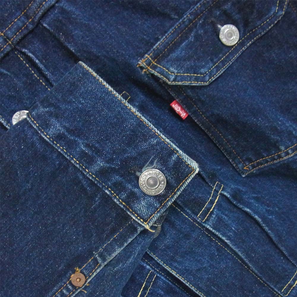Levi's リーバイス 米国バレンシア工場製 ボタン裏555 507XX 2nd デニムジャケット インディゴブルー系 44【中古】