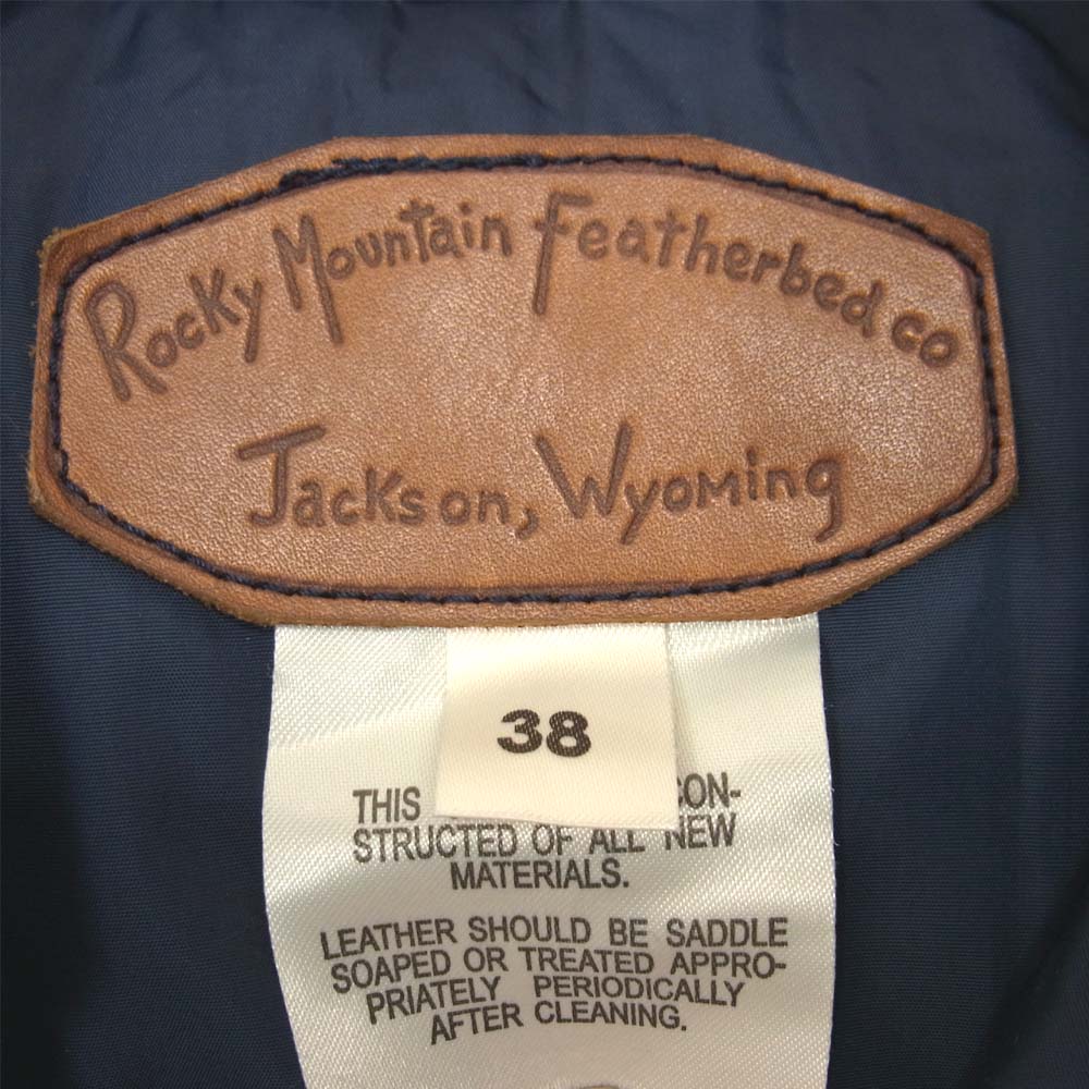 HYSTERIC GLAMOUR ヒステリックグラマー × ロッキーマウンテン Rocky Mountain 02183AV01 LONDON NITE ジャカード デニム ダウンベスト ネイビー系 38【美品】【中古】