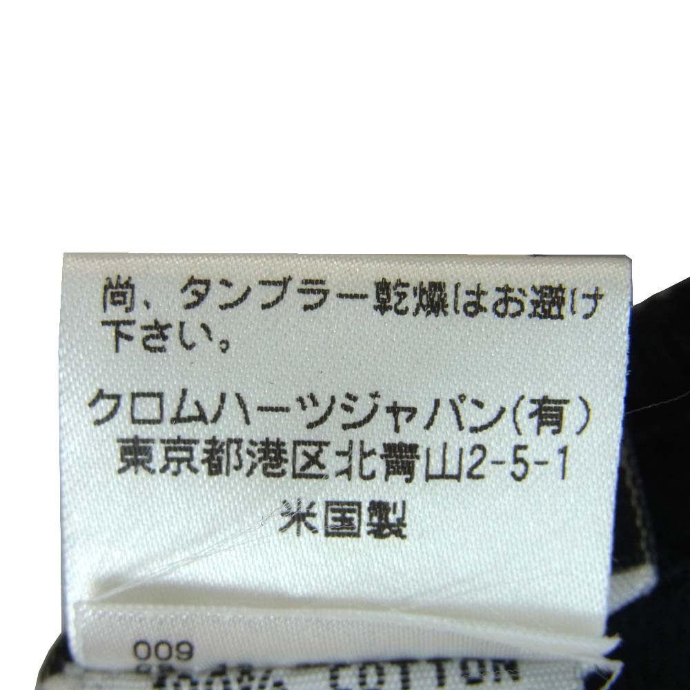 CHROME HEARTS クロムハーツ(原本無) 国内正規品 USA製 スクロールラベル ホースシュー スター プリント ポケット Tシャツ ブラック系 M【中古】