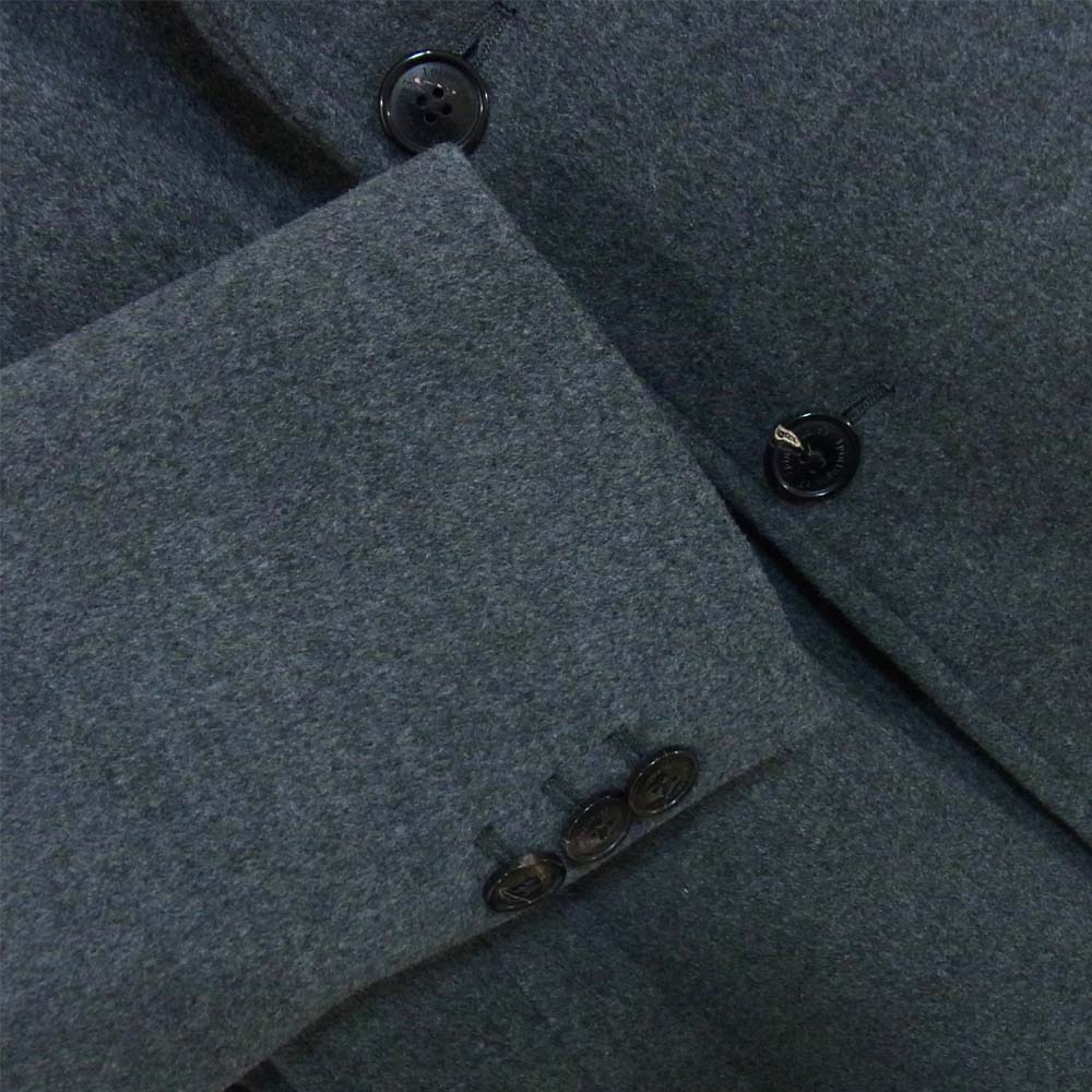 ウノピゥ ウノウグァーレトレ WOL082 WRAP NECK HOOD ウール フーディ ラップ コート チャコール系 7【美品】【中古】