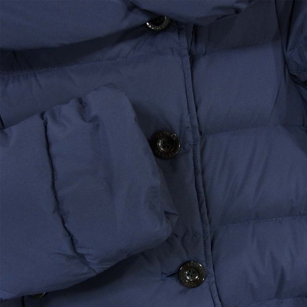 TATRAS タトラス 17AW LTA17A4487 AGOGNA アシンメトリーカラー ストレッチ ダウン コート ネイビー系 02【中古】