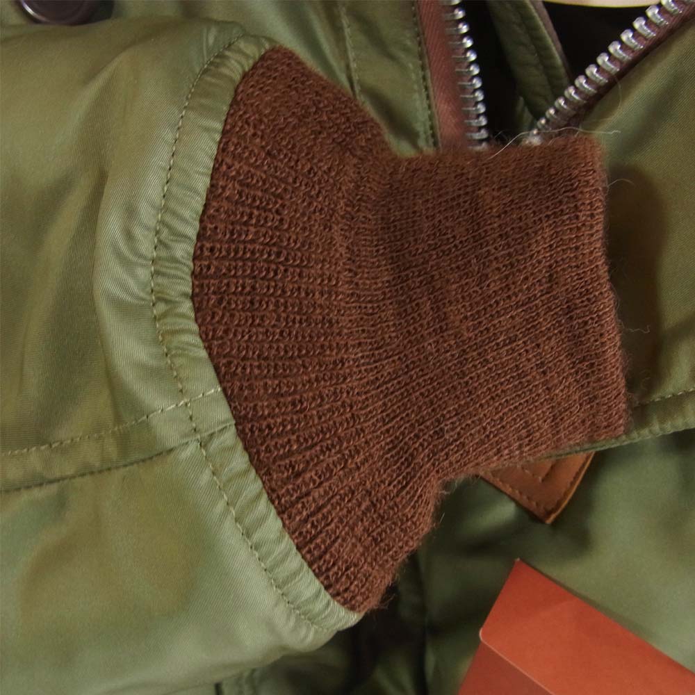 The REAL McCOY'S ザリアルマッコイズ MJ20106 TYPE N-2 TEST SAMPLE コヨーテファー テストサンプル フライトジャケット カーキ系 40【美品】【中古】