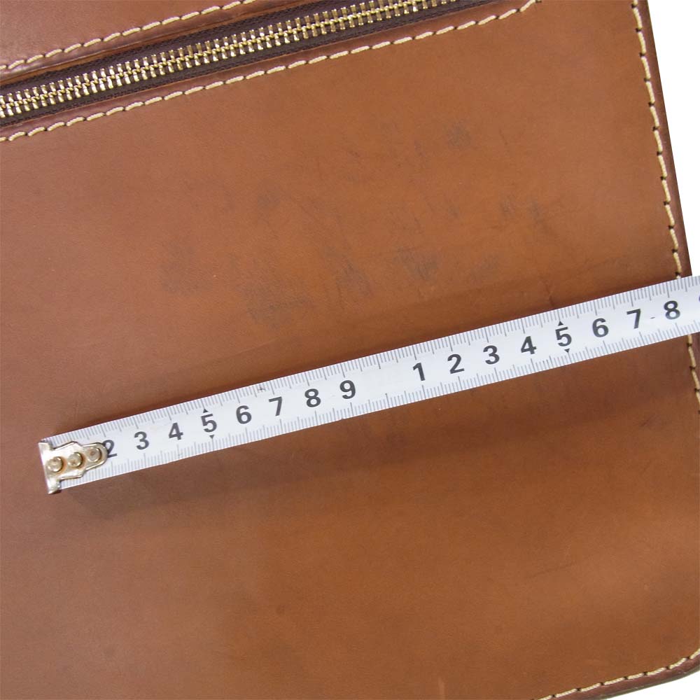HERZ ヘルツ 2way レザーバッグ ブリーフケース ライトブラウン系【中古】
