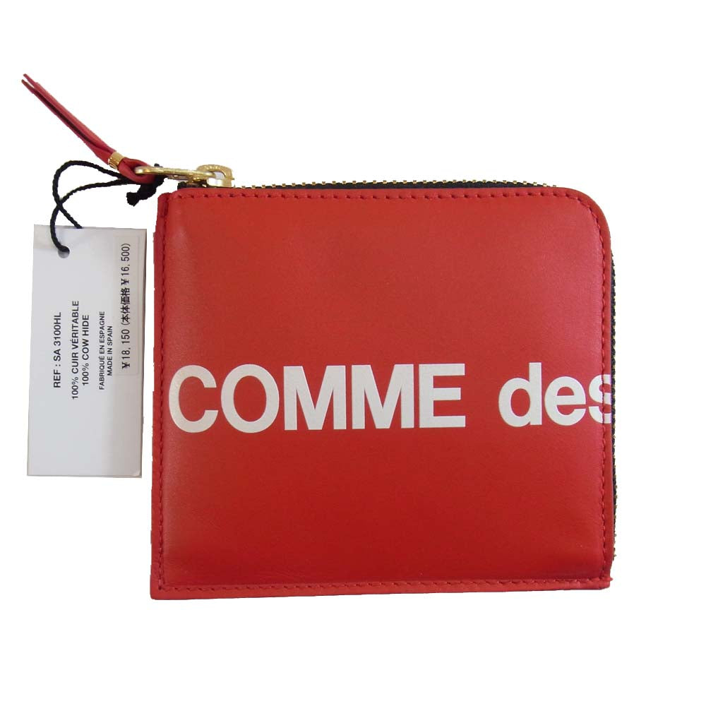 COMME des GARCONS コムデギャルソン SA 3100HL HUGE LOGO COIN CASE ロゴ コインケース レッド系【新古品】【未使用】【中古】