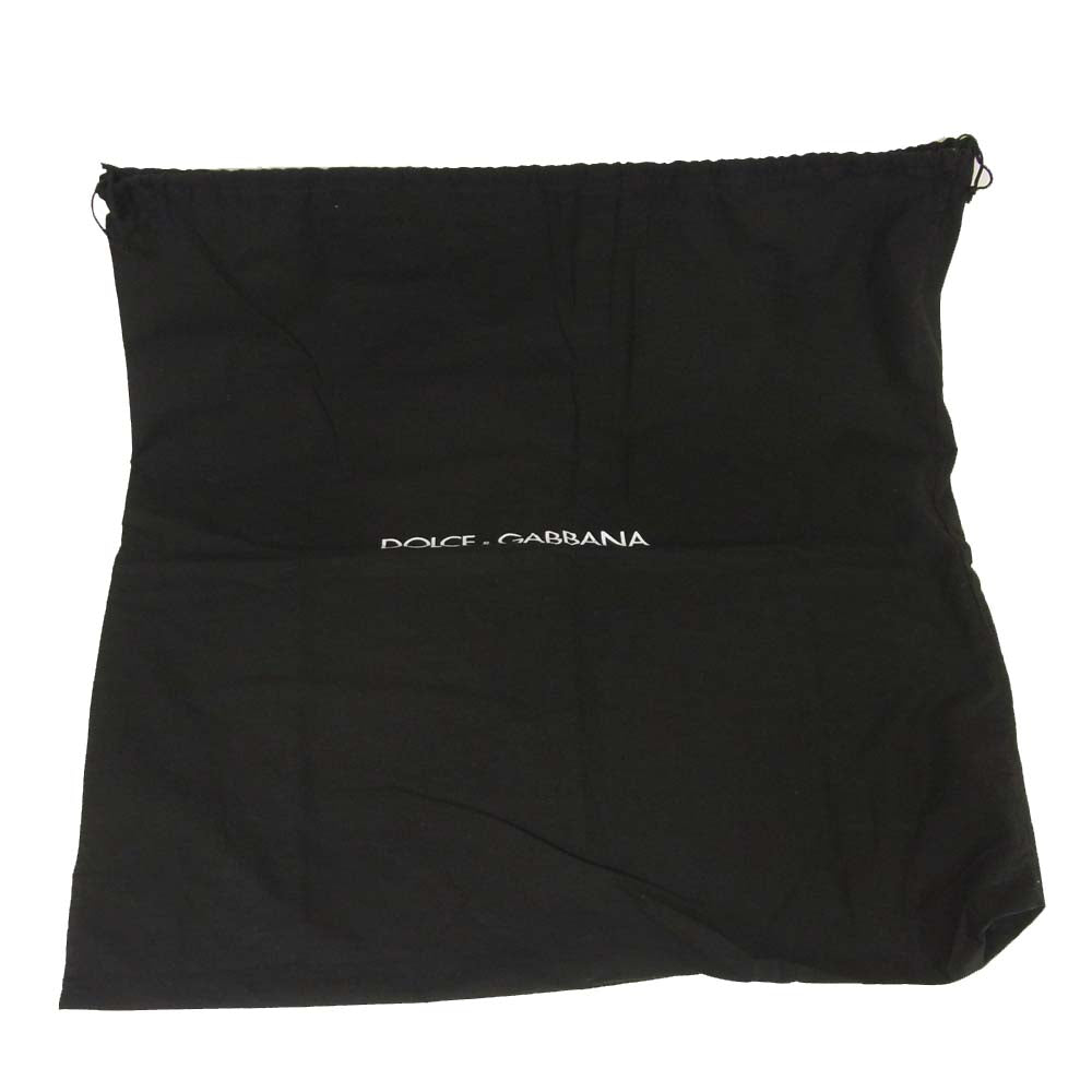 DOLCE&GABBANA ドルチェアンドガッバーナ 内側レオパード トート バッグ イタリア製 ブラック系【中古】