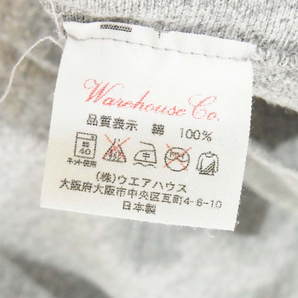 WAREHOUSE ウエアハウス TEMPLE HI WILDCATS メランジ Tシャツ グレー系 M【中古】