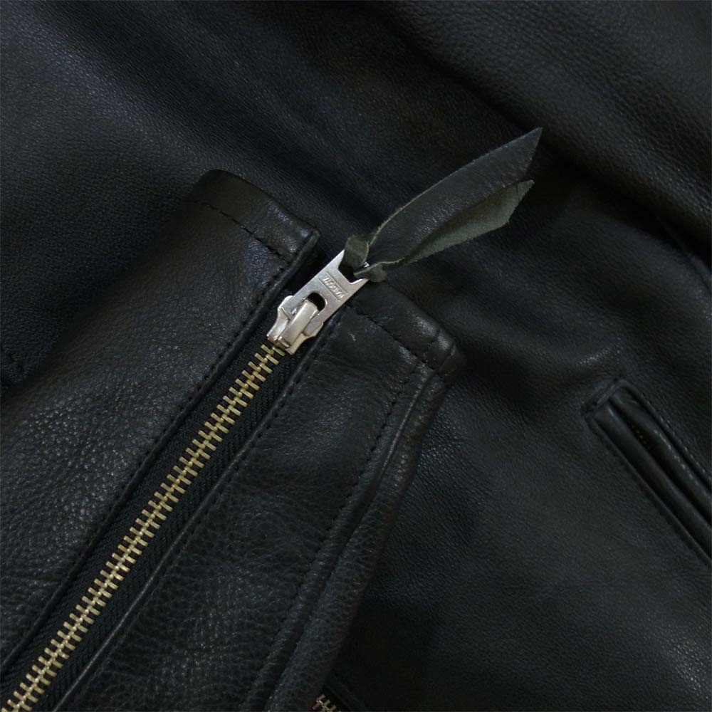 KADOYA カドヤ ES-2 シングル ライダース カウハイド 牛革 レザー ジャケット ブラック系 S【中古】