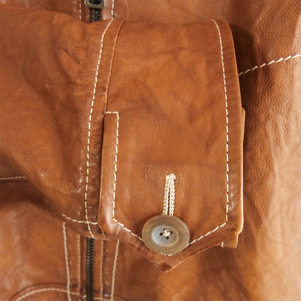 JIL SANDER ジルサンダー 国内正規品 レザー スポーツ ジャケット ブラウン系 44【中古】