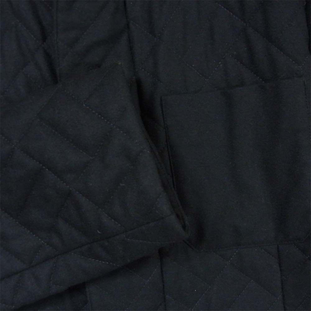 GIORGIO ARMANI ジョルジオアルマーニ WATER REPELLENT 襟スエード キルティング ジップ ジャケット ダークネイビー系【中古】