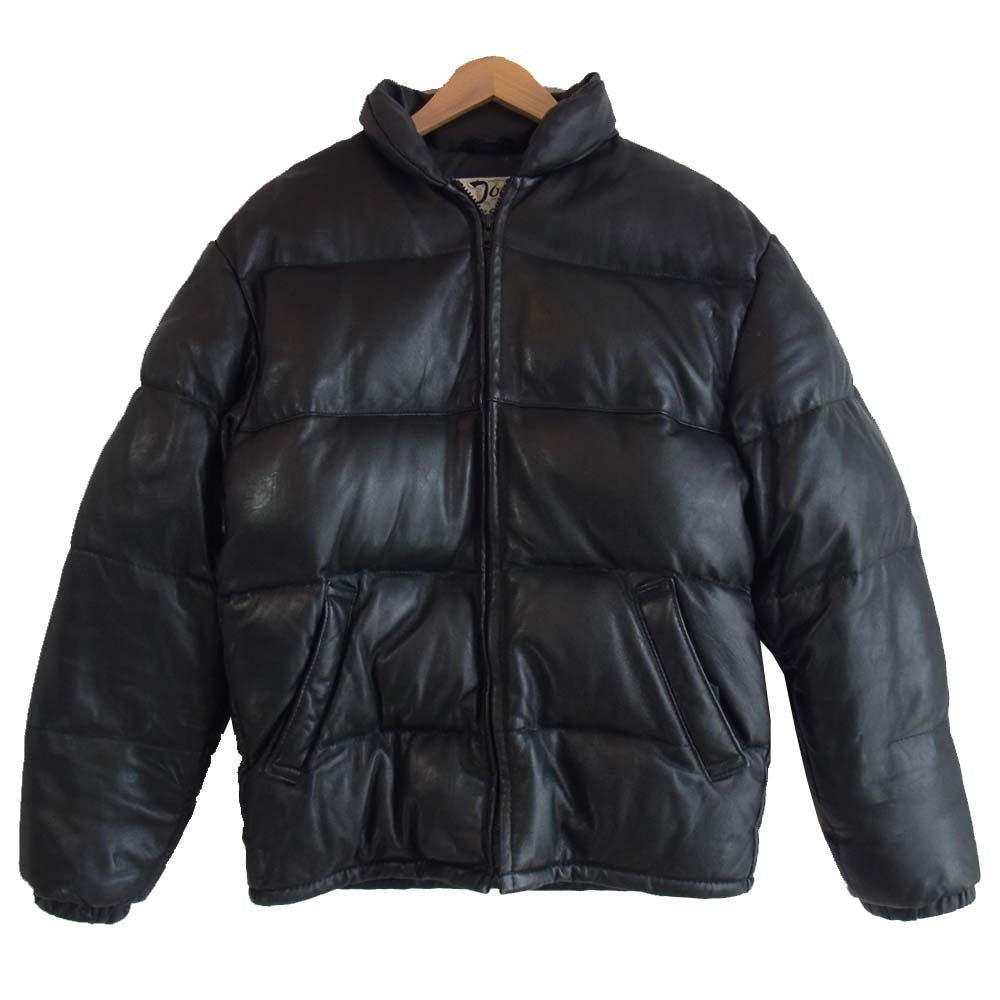 schott ショット 214D MADE IN USA レザー ダウン ジャケット ブラック