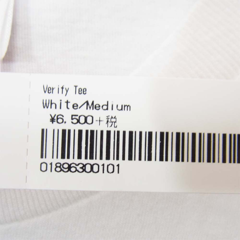 Supreme シュプリーム 20AW Verify Tee ベリファイ ティー ホワイト系 M【美品】【中古】