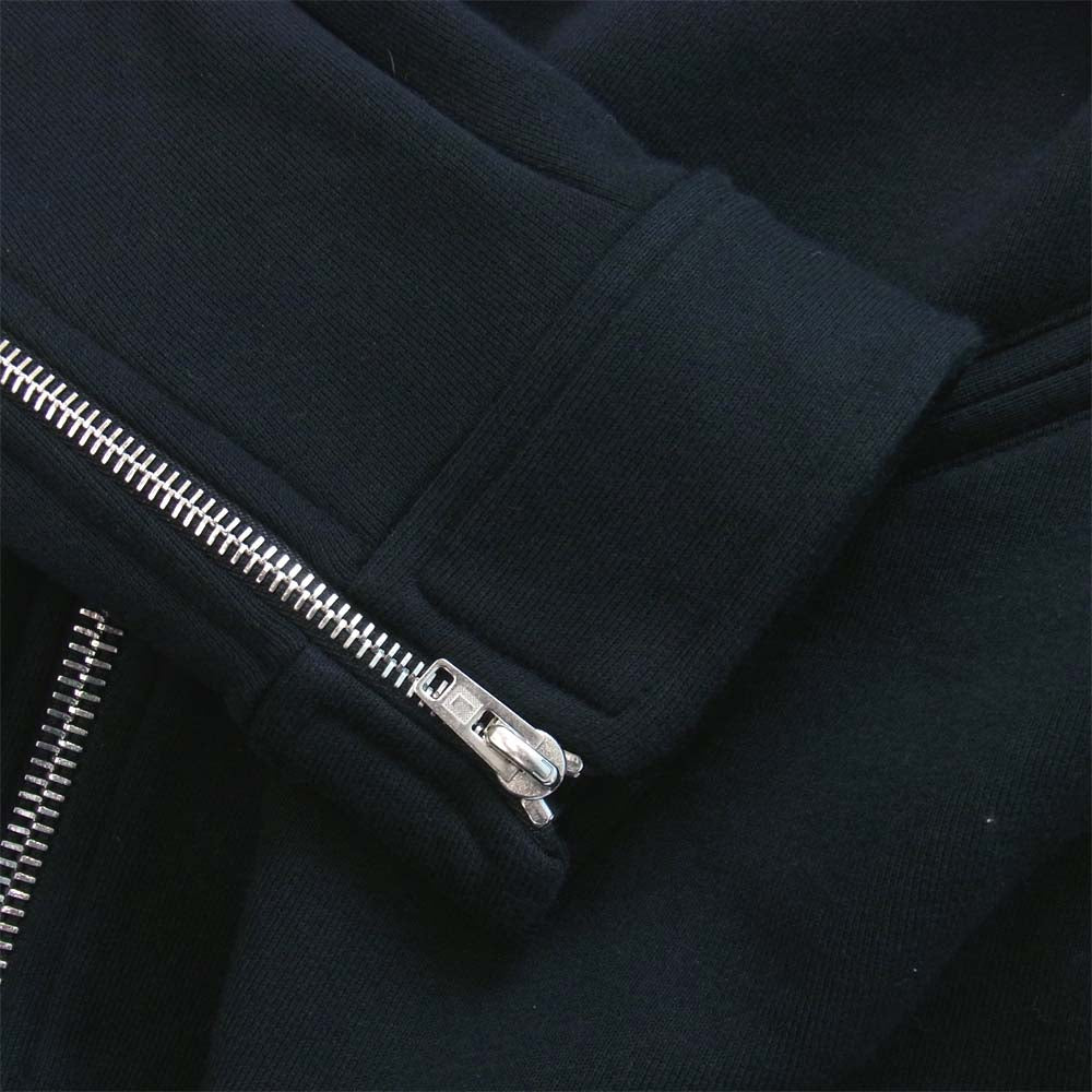 MONCLER モンクレール 20AW F209U8G70810 809F4 GENIUS × ルイスレザー Lewis Leathers × フラグメント FRAGMENT MAGLIA CARDIGAN スウェット ライダース ジャケット ブラック系 L【極上美品】【中古】