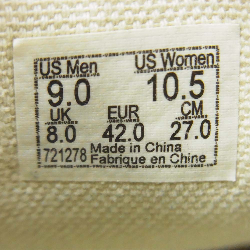 VANS バンズ スエード スリッポン 中国製 グリーン系 27cm【中古】