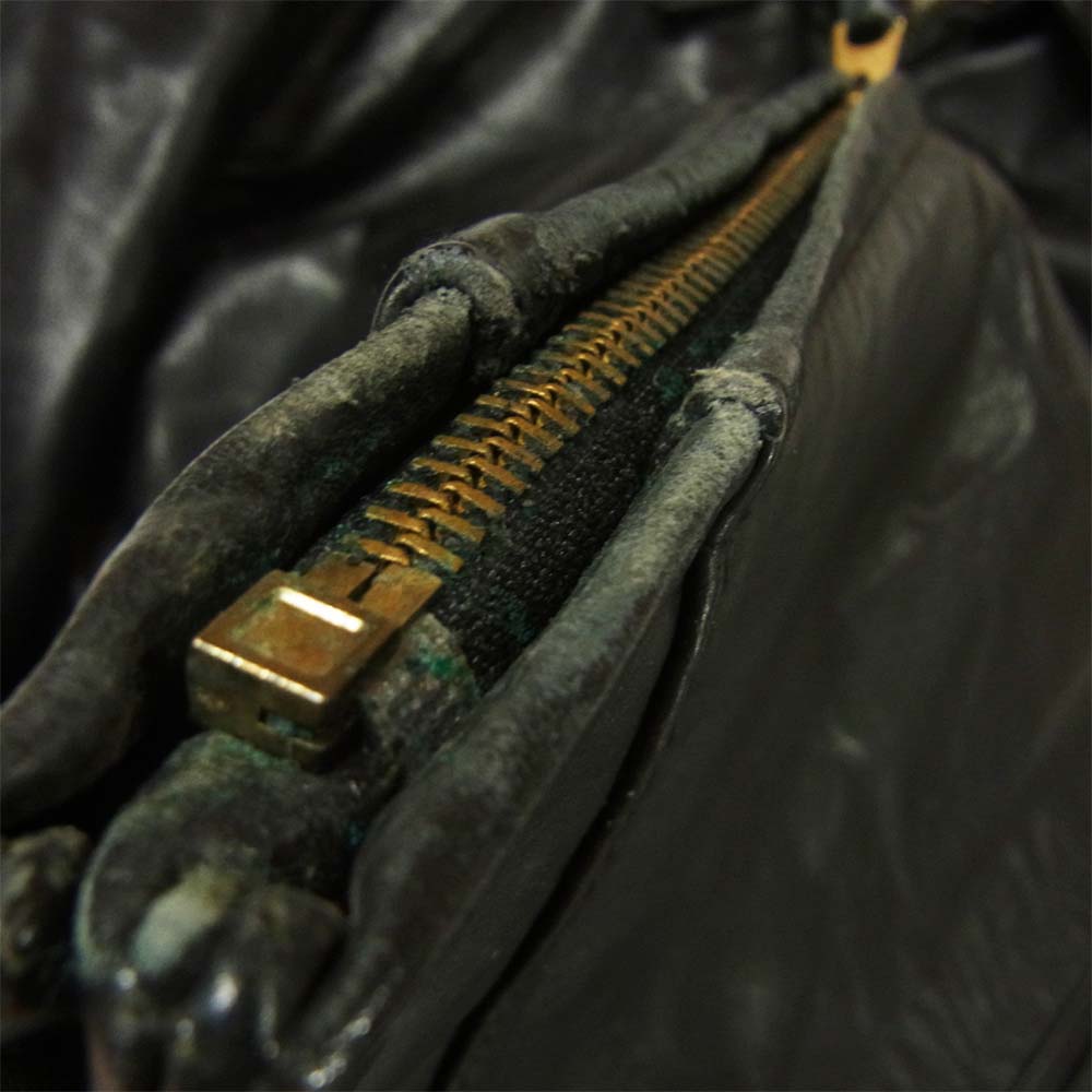 AERO LEATHER エアロレザー ステアハイド レザージャケット ブラック系 40【中古】