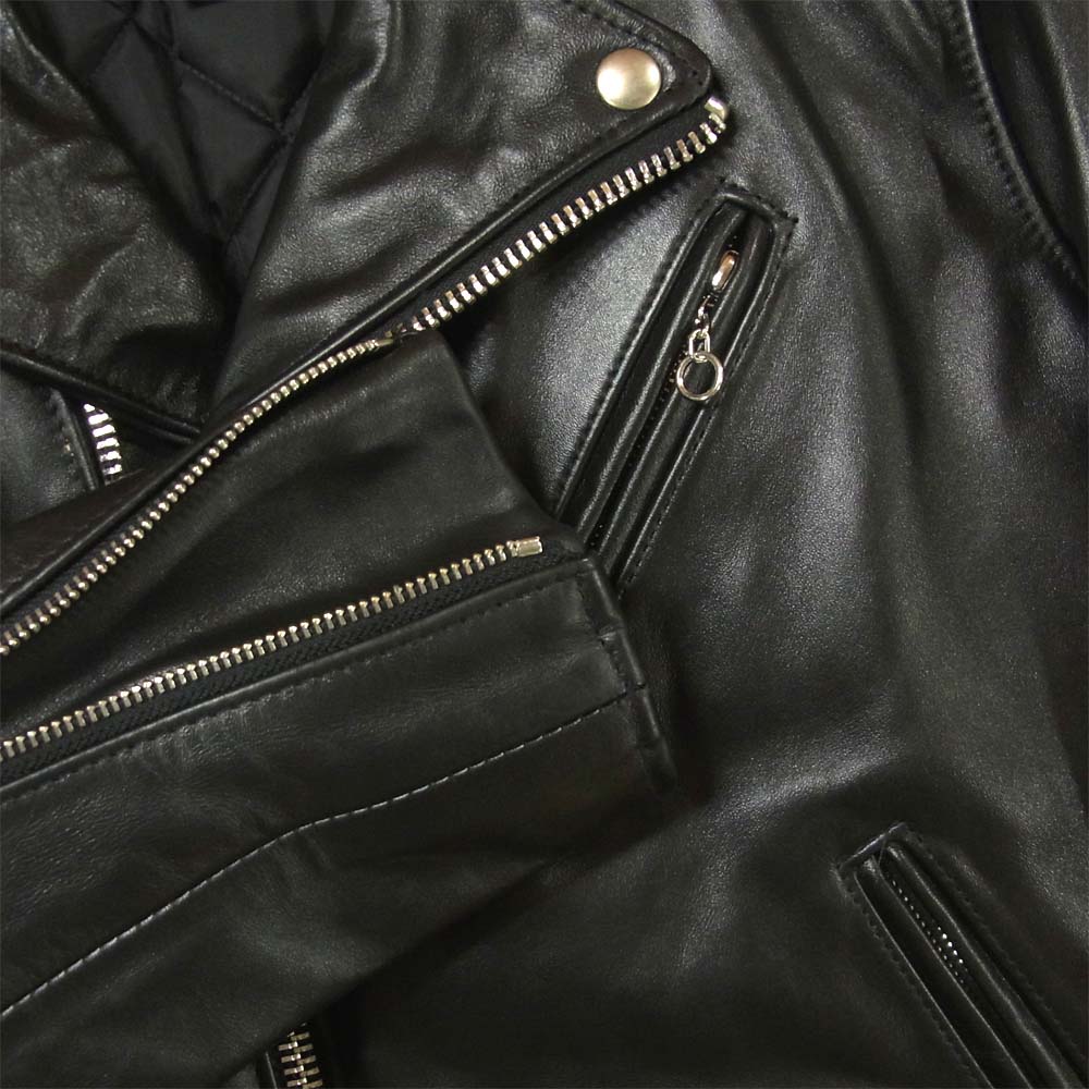 schott ショット 7416 ワンスター ホースバンド ダブル ライダース ジャケット アメリカ製 ブラック系 38【中古】