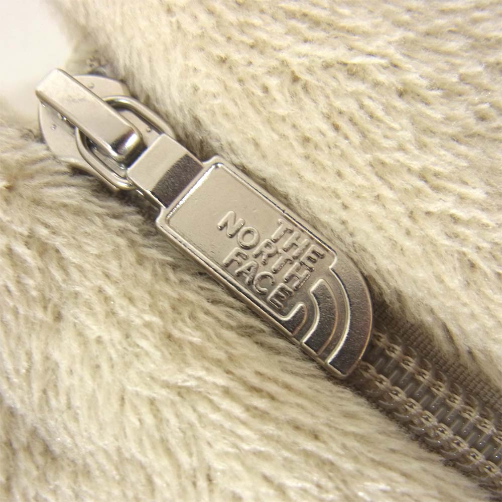 THE NORTH FACE ノースフェイス ボアフリース ジップ ネックウォーマー ベージュ系【美品】【中古】