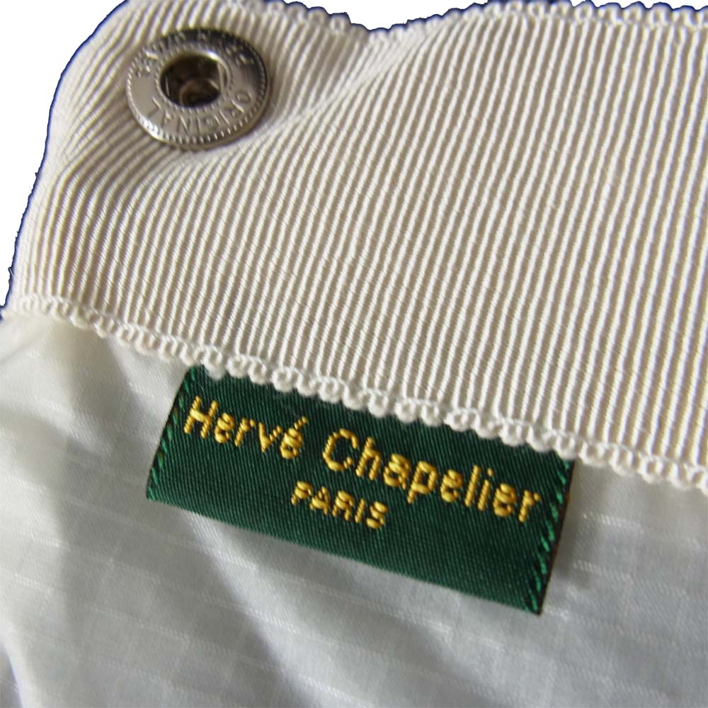Herve Chapelier エルベ・シャプリエ パラシュート クロス ポーチ ホワイト ホワイト系【新古品】【未使用】【中古】