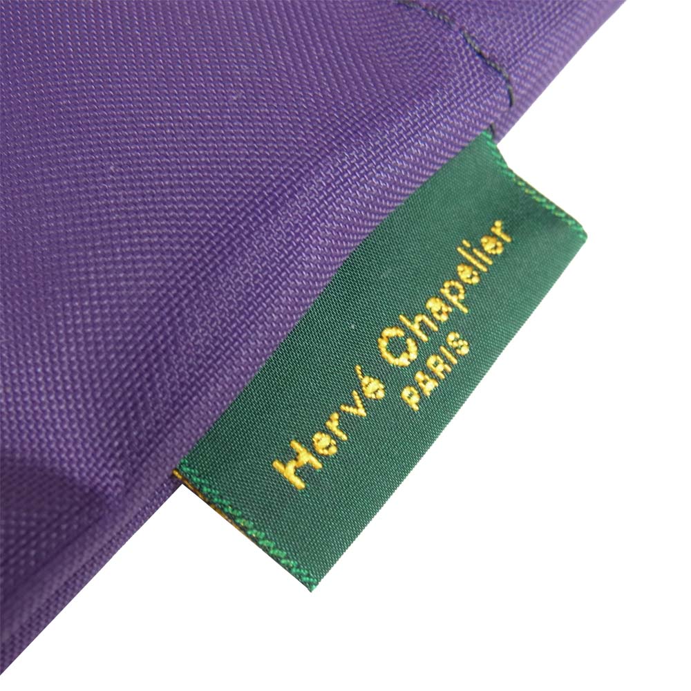 Herve Chapelier エルベ・シャプリエ 1024N ナイロン スクエア トート バッグ パープル系【新古品】【未使用】【中古】
