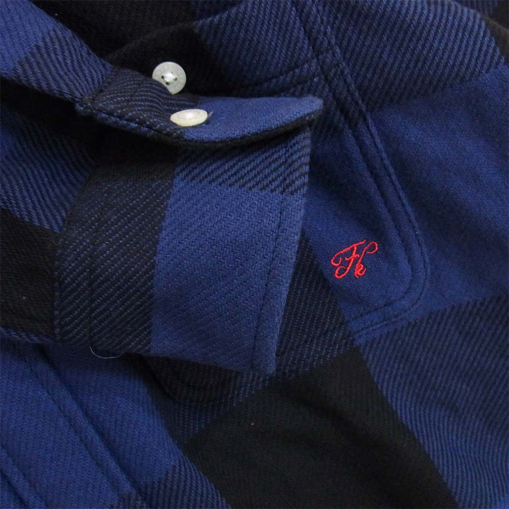 ファインダーズ キーパーズ 46031103 FK-BIG CHECK FLANNEL LONG チェック フランネル シャツ ブルー×ブラック系 S【中古】