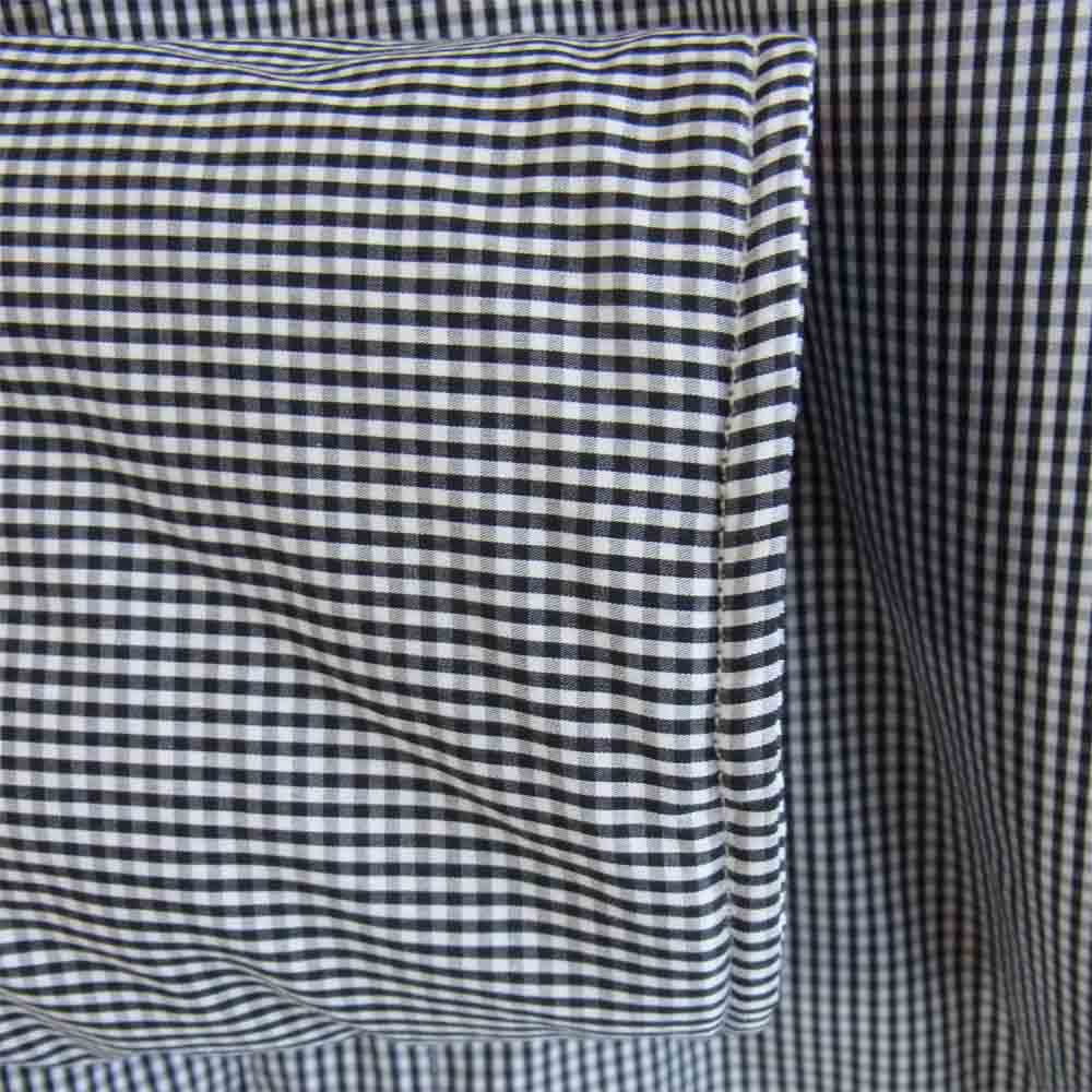 MAISON MARGIELA メゾンマルジェラ S50DL0449 MICRO CHECK PADDED SHIRT マイクロ チェック パッド シャツ 黒×白 39【中古】