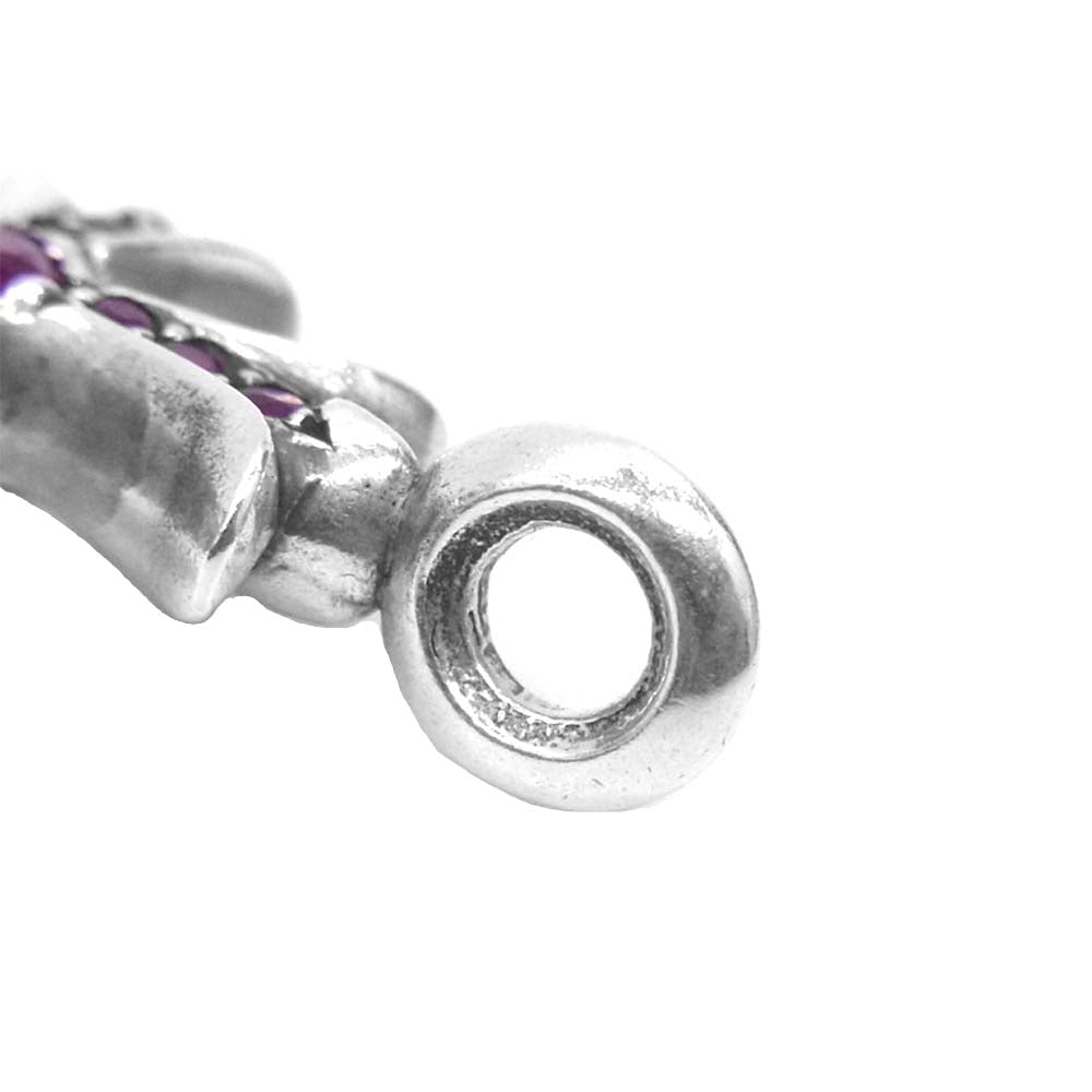 CHROME HEARTS クロムハーツ(原本無) TNY CRSF P/RUBY タイニー CH ファット クロス SV パヴェ ルビー ペンダント トップ【中古】
