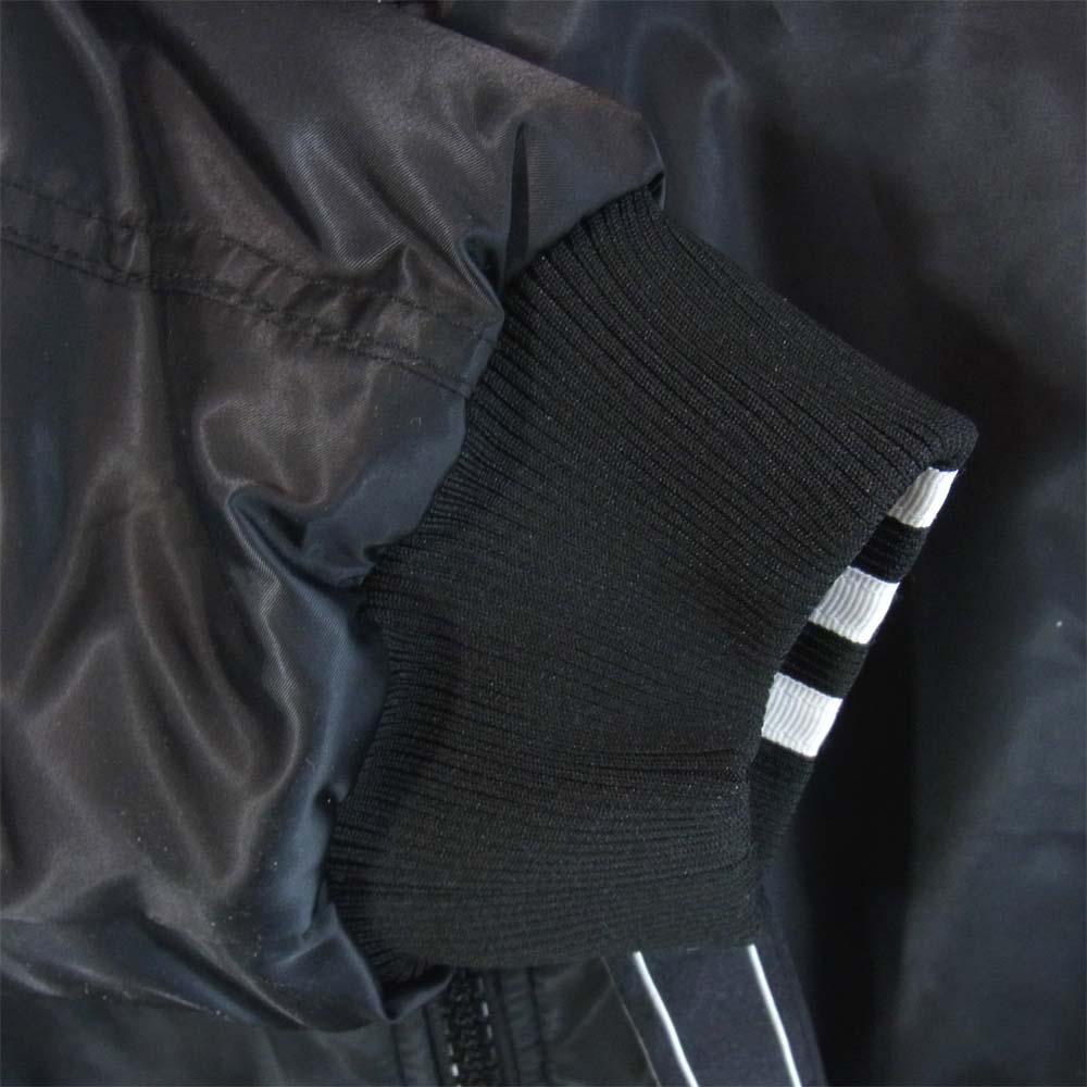adidas アディダス スリーストライプ ボマー ブルゾン ジャケット ブラック系 L【極上美品】【中古】