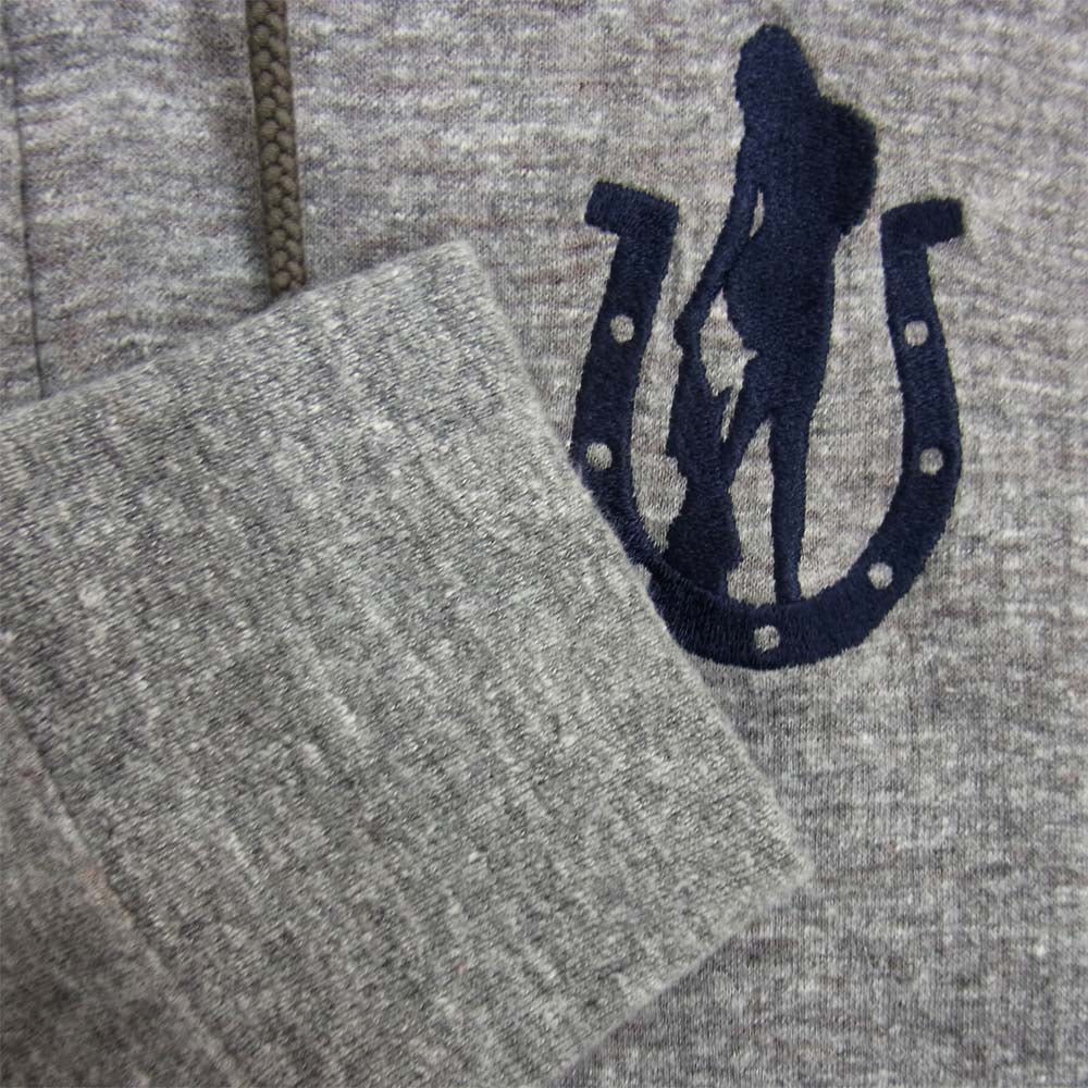 HYSTERIC GLAMOUR ヒステリックグラマー 0241CF07 ガール ホースシュー 刺繍 ジップ パーカー グレー系 M【中古】