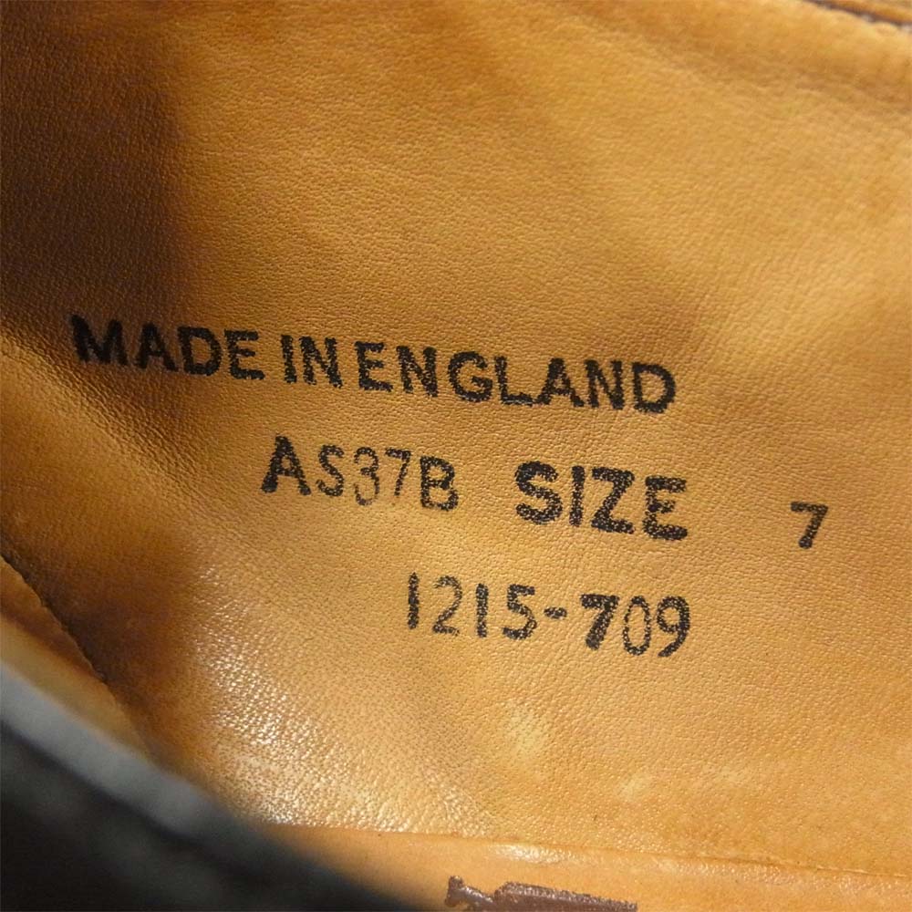 GEORGE COX ジョージコックス AS37B 1215-709 3ホール スチールトゥ シューズ イギリス製 ブラック系 7【中古】