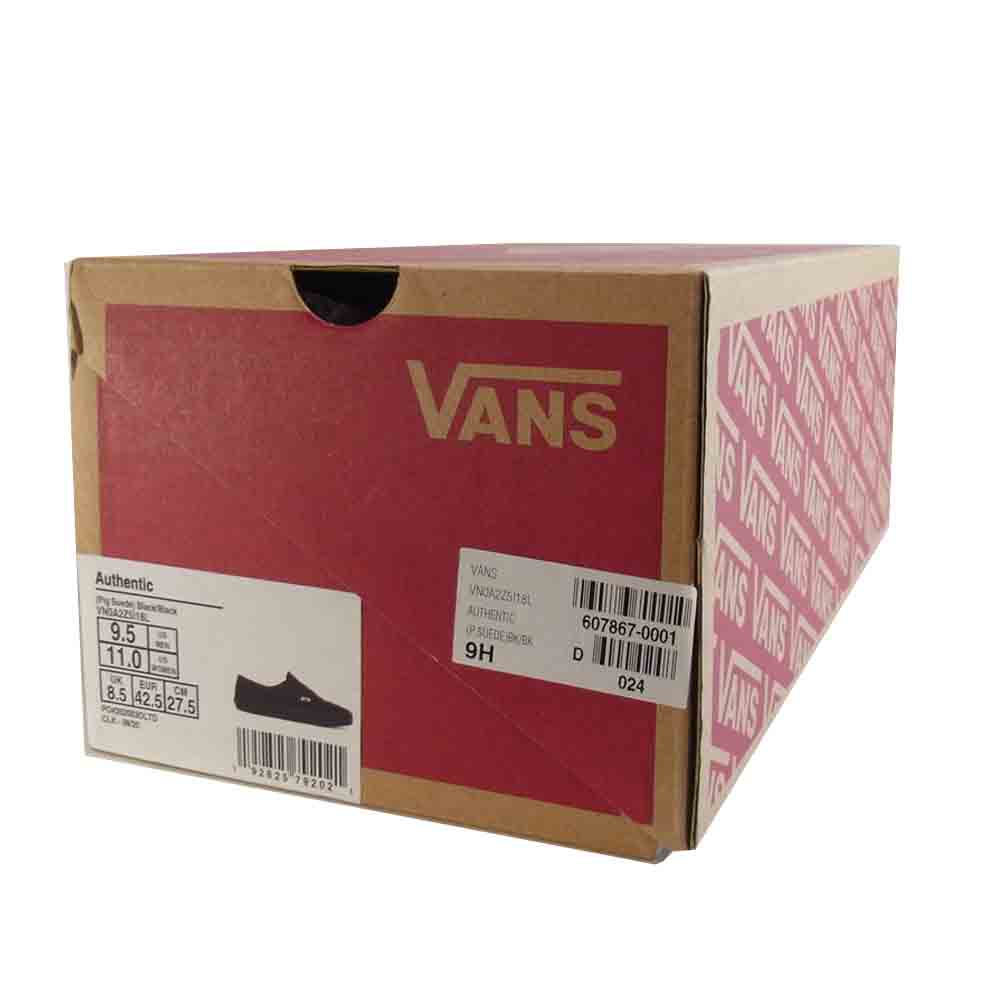 VANS バンズ VN0A2Z5I18L 未使用品 Authentic Pig Suede オーセンティック スエード ローカット スニーカー ブラック系 27.5㎝【新古品】【未使用】【中古】