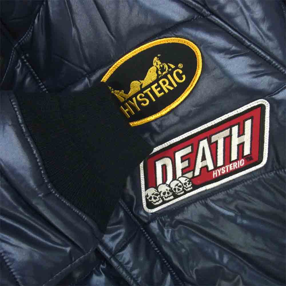 HYSTERIC GLAMOUR ヒステリックグラマー 02173AB06396 プリマロフト 腕刺繍 ダウンジャケット ダークネイビー系 M【新古品】【未使用】【中古】