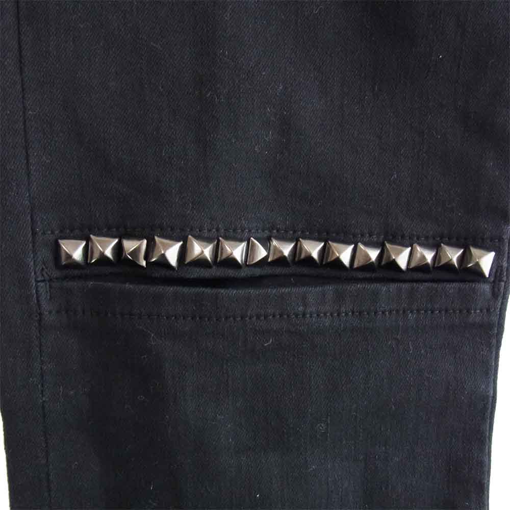 HYSTERIC GLAMOUR ヒステリックグラマー 06173AP05 Thee Hysteric XXX スタッズ チノ スリム パンツ ブラック系 28【美品】【中古】