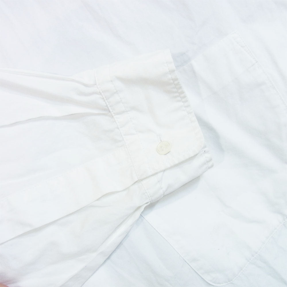GRAPHPAPER グラフペーパー 19ss GM191-50032 Band Collar Shirt オーバーサイズ バンドカラー シャツ ホワイト系 F【中古】