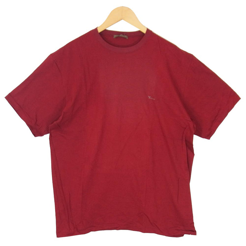 肩幅54cmヨウジヤマモト オム ボーダー 半袖Ｔシャツ 赤 yohji  T-shirts